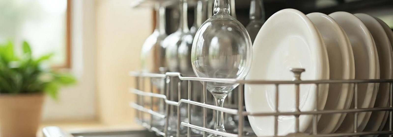 Spotless dishes and shining glasses